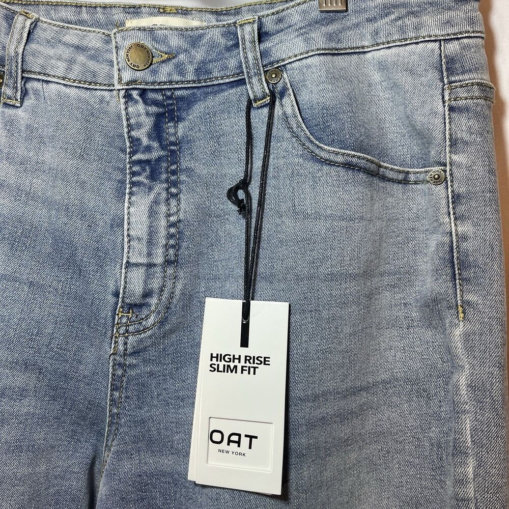 Oat New York Jeans‎ Womens 30 Blue High Rise Slim Fit Denim (30x29.5) NWT